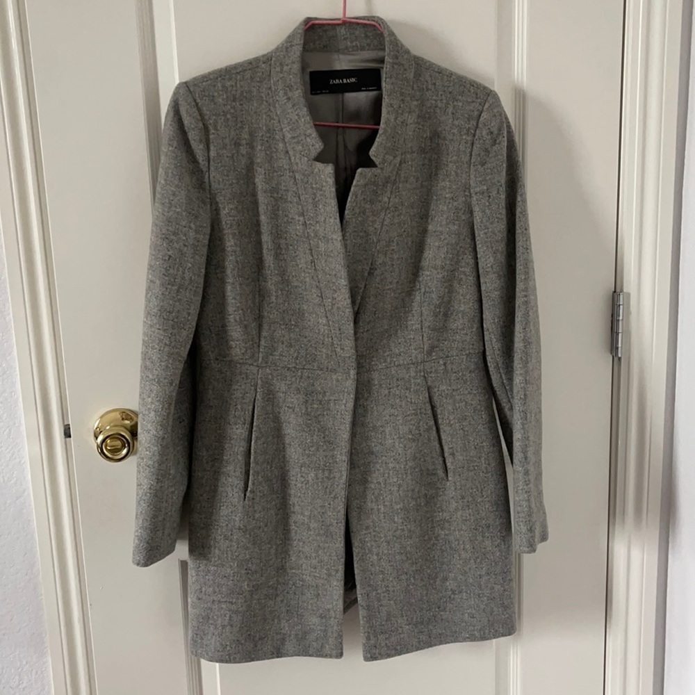 Zara Inverted Lapel Frock Coat, size small